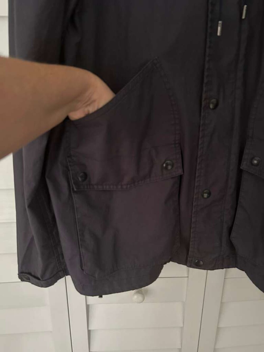 Daslu Hooded Lightweight Utility Rain Jacket Black Size G - Picture 9 of 16